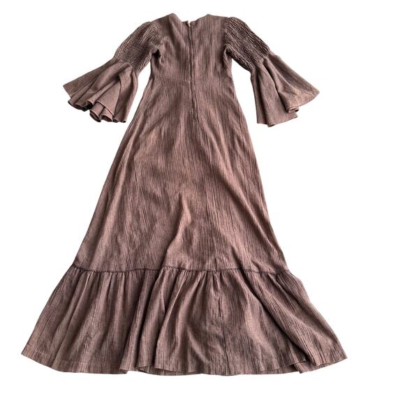 Handmade VTG Historical Bell Sleeve Regency Prairie Laced Bodice Long Dress S - Picture 2 of 12